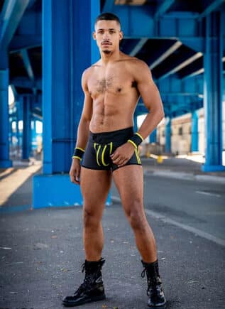 Mr. S Leather FuckGear Chaps Shorts Yellow