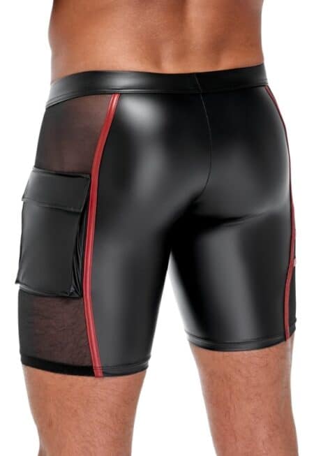 NEK Men's Black and Red Bike Short