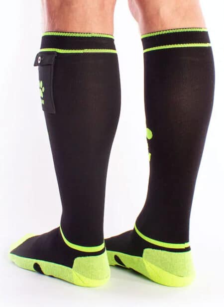 Brutus Puppy Paw Socks with Pocket Lime