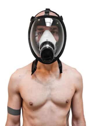 GASMASTER Black MSK Smoke Full Visor Gas Mask
