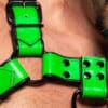 Mr. S Leather Dark Room Bulldog Harness Lime