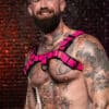 Mr. S Leather Dark Room Bulldog Harness Pink
