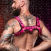 Mr. S Leather Dark Room Bulldog Harness Pink