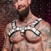 Mr. S Leather Dark Room Bulldog Harness White
