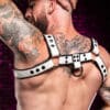 Mr. S Leather Dark Room Bulldog Harness White