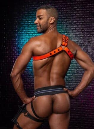 Mr. S Leather Slingshot Tri-Harness Orange