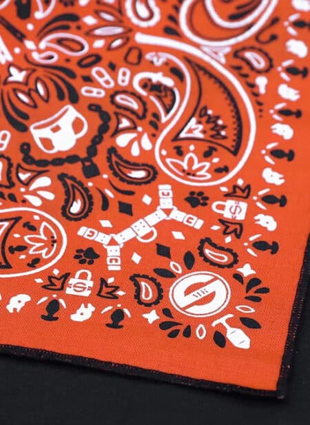 Mr. S Neck Hanky with Zipper Pocket Orange