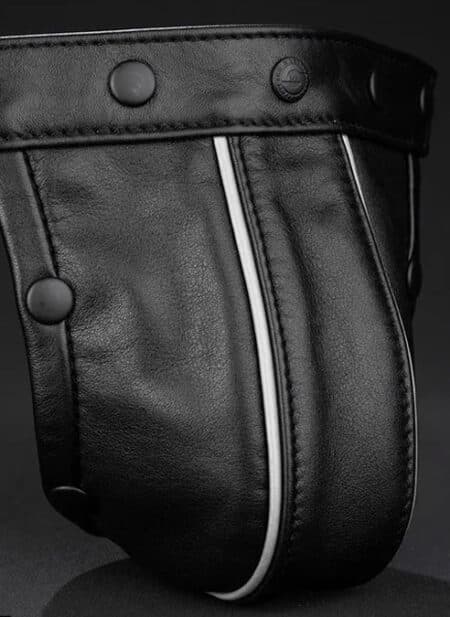 Mr. S Piped Leather Pouch for Hidden Ring Jock