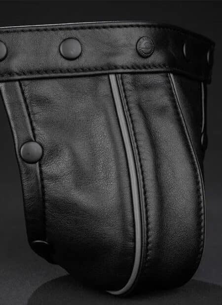 Mr. S Piped Leather Pouch for Hidden Ring Jock