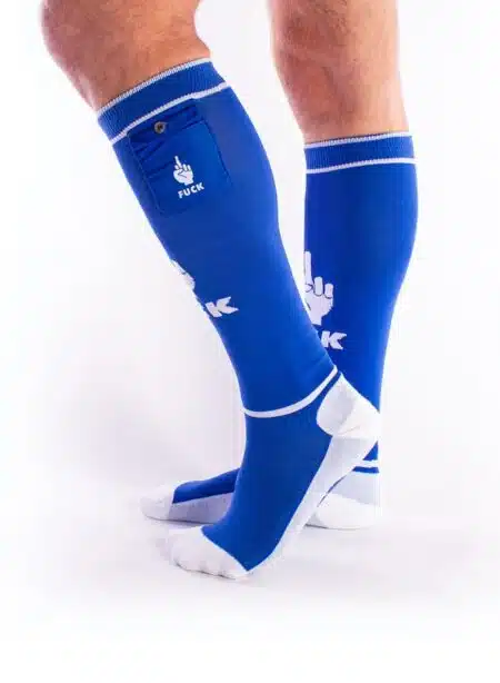 Brutus FUCK Socks with Pocket Blue