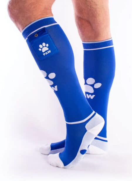 Brutus Puppy Paw Socks with Pocket Blue