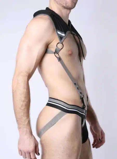 Cellblock 13 Pup Tron Harness Hoodie, 2 colors: grey, lime