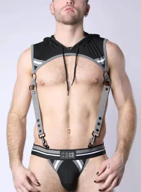 Cellblock 13 Pup Tron Harness Hoodie, 2 colors: grey, lime