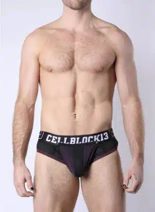 Cellblock 13 Take Down Zipper Brief Purple