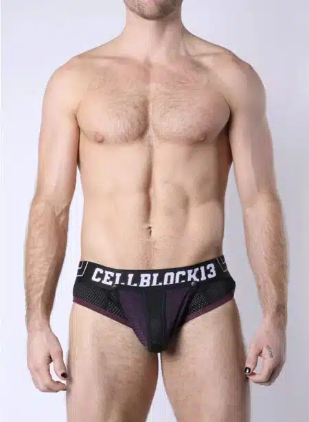 Cellblock 13 Take Down Zipper Brief Purple