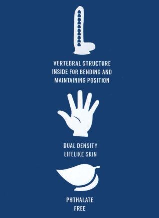 Champs Dorky Dual Density Dildo with Balls