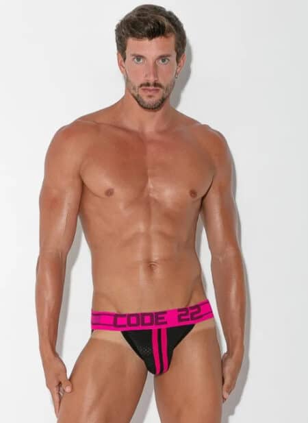CODE 22 Motion Push-up Jockstrap Black/Pink