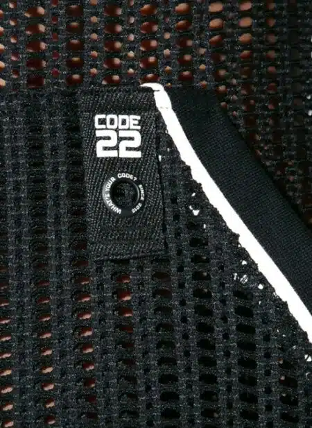 CODE 22 Openwork Jacquard Hoody Black