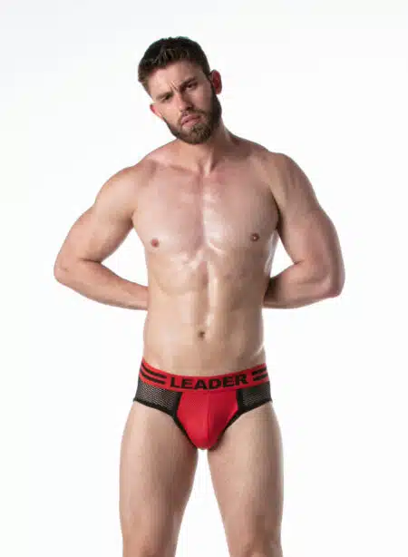 Leader Loaded Brief Red