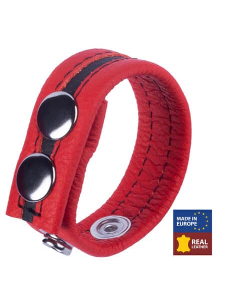 Leather Cockring with four snaps - 6 Colors