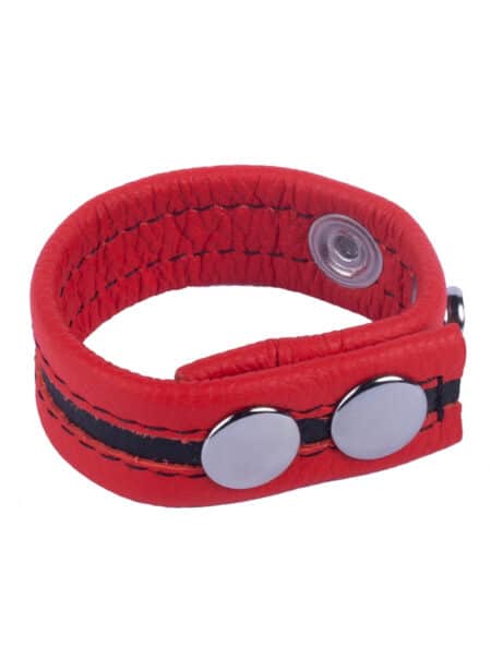 Leather Cockring with four snaps - 6 Colors