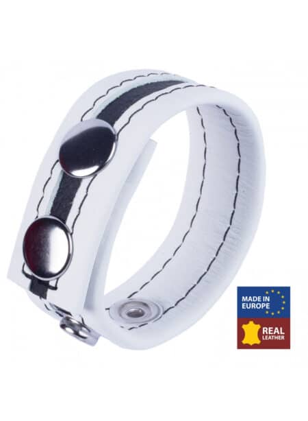 Leather Cockring with four snaps - 6 Colors