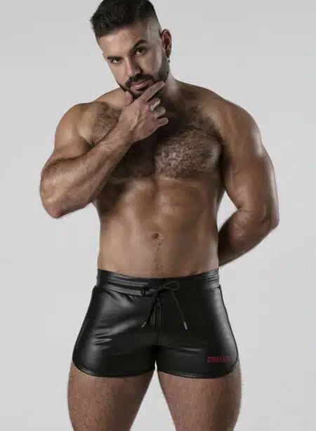 Locker Gear 3 Way Zipper Contrast Short Red