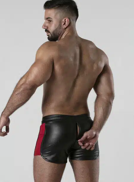 Locker Gear 3 Way Zipper Contrast Short Red