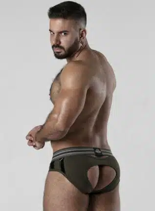 Locker Gear Backroom Bottomless Brief Khaki