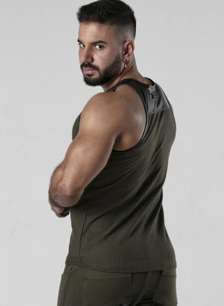 Locker Gear Backroom Rib Tanktop Khaki