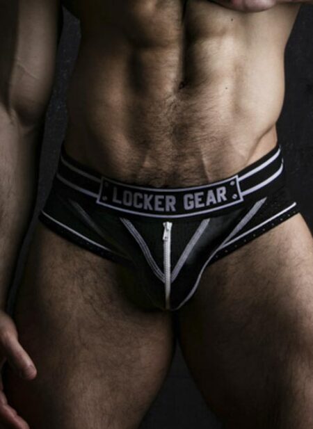 Locker Gear Briefjock with Zipper White