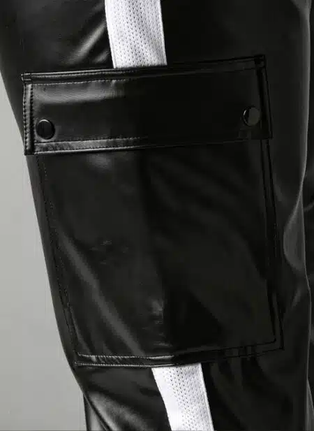 Locker Gear Leatherette Cargo Pants White