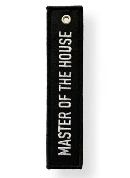 Master of the House Leather Keyring Puppy