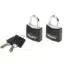MasterLock 20 mm Black Cover Solid Aluminum Padlock 2-pack