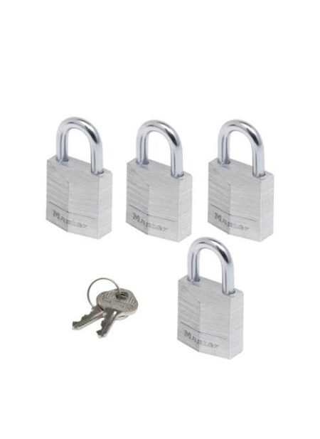 MasterLock 20 mm Solid Aluminium Padlock 4-pack