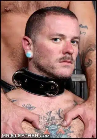 Mr. S Fetters Leather Locking Bondage Collar Black