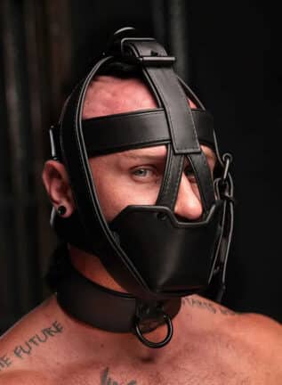 Mr. S Hardline Head Harness Muzzle Padded Non-locking Black