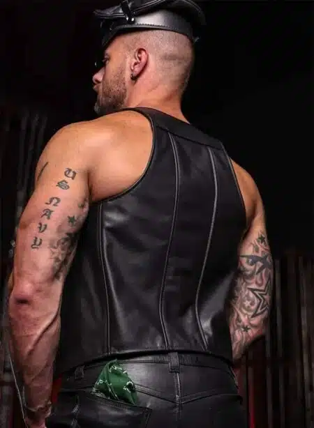 Mr. S Leather Berlin Bar Vest Long