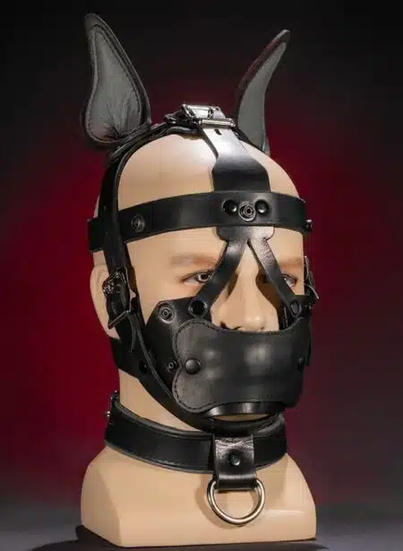 Mr. S Leather Bondage Dog Muzzle Grey
