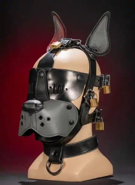 Mr. S Leather Bondage Dog Muzzle Grey