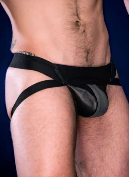 Mr. S Leather Center Stripe Jockstrap Grey