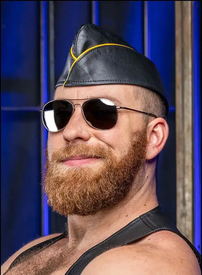 Mr. S Leather Garrison Cap Piped