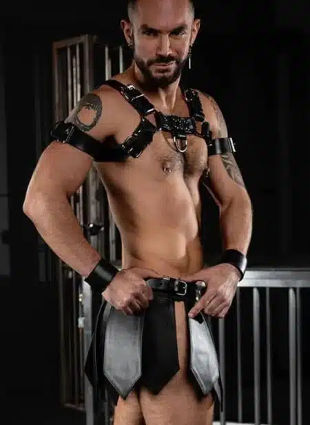 Mr. S Leather Gladiator Kilt