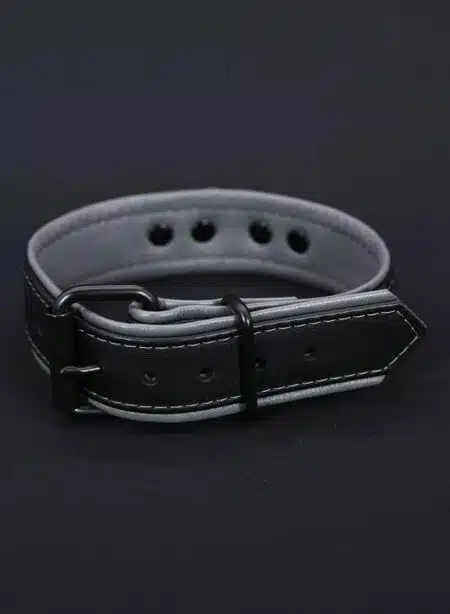 Mr. S Leather Hardline Collar Grey