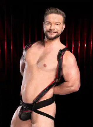 Mr. S Leather Hardline Hunter Harness Red