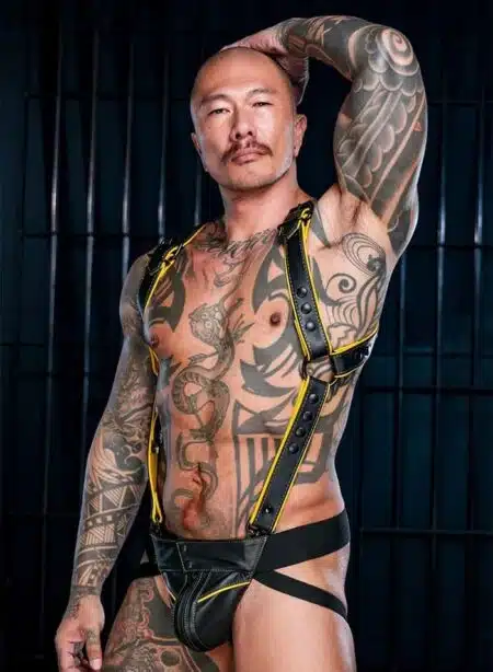 Mr. S Leather Hardline Jockstrap Yellow