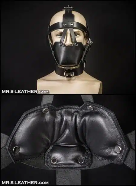 Mr. S Leather Head Harness Muzzle Padded with Locking Buckles