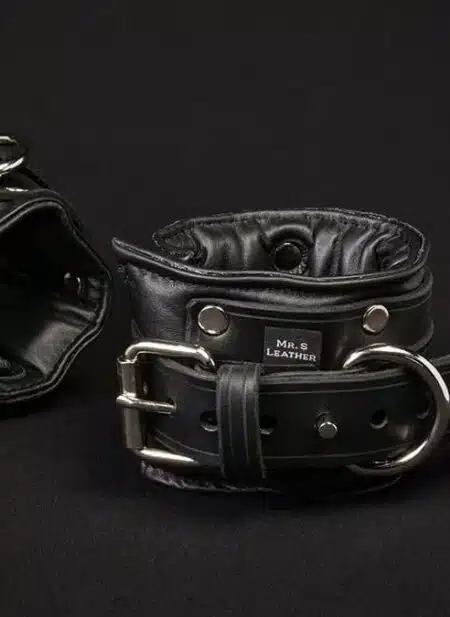 Mr. S Leather Padded Ankle Restraints Black