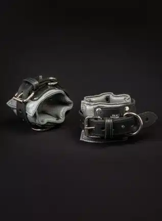 Mr. S Leather Padded Ankle Restraints Grey