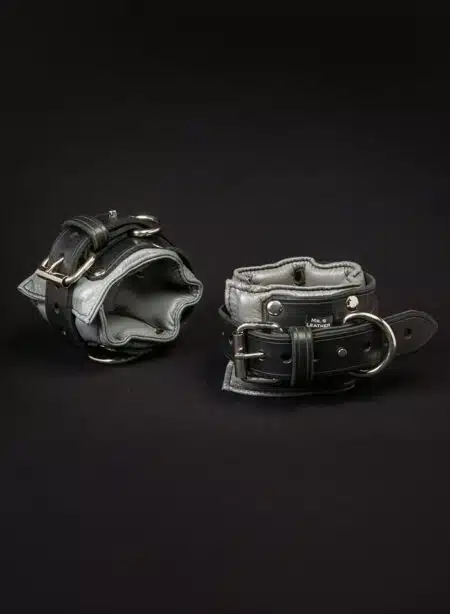 Mr. S Leather Padded Ankle Restraints Grey